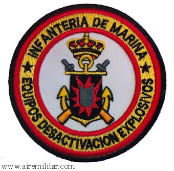 Escudo bordado Infantería de Marina Equipo Desactivacion explosi